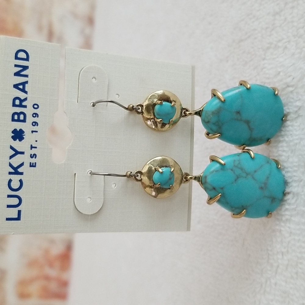 New Lucky Brand Stone Drop Earrings